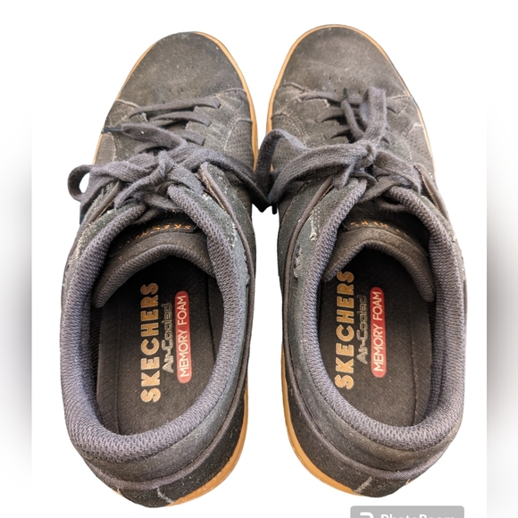 Skechers Goldie-Brybe Black Suede Sneaker Mens 10 - Picture 2 of 6